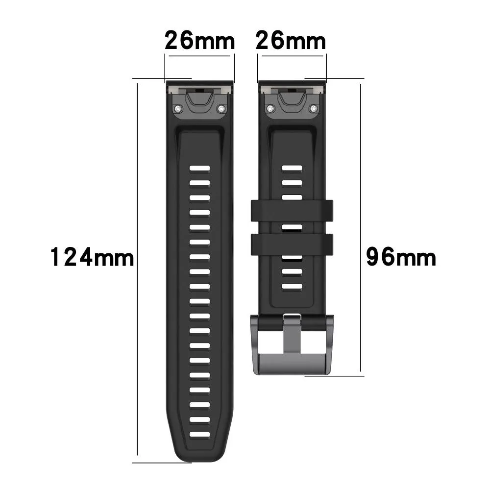 26mm silicone watch strap for Garmin watch - Green