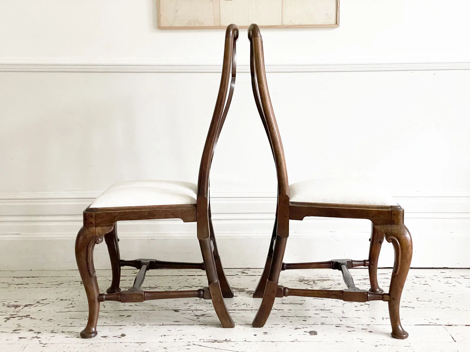 A Set of Six Georgian Walnut Dining Chairs