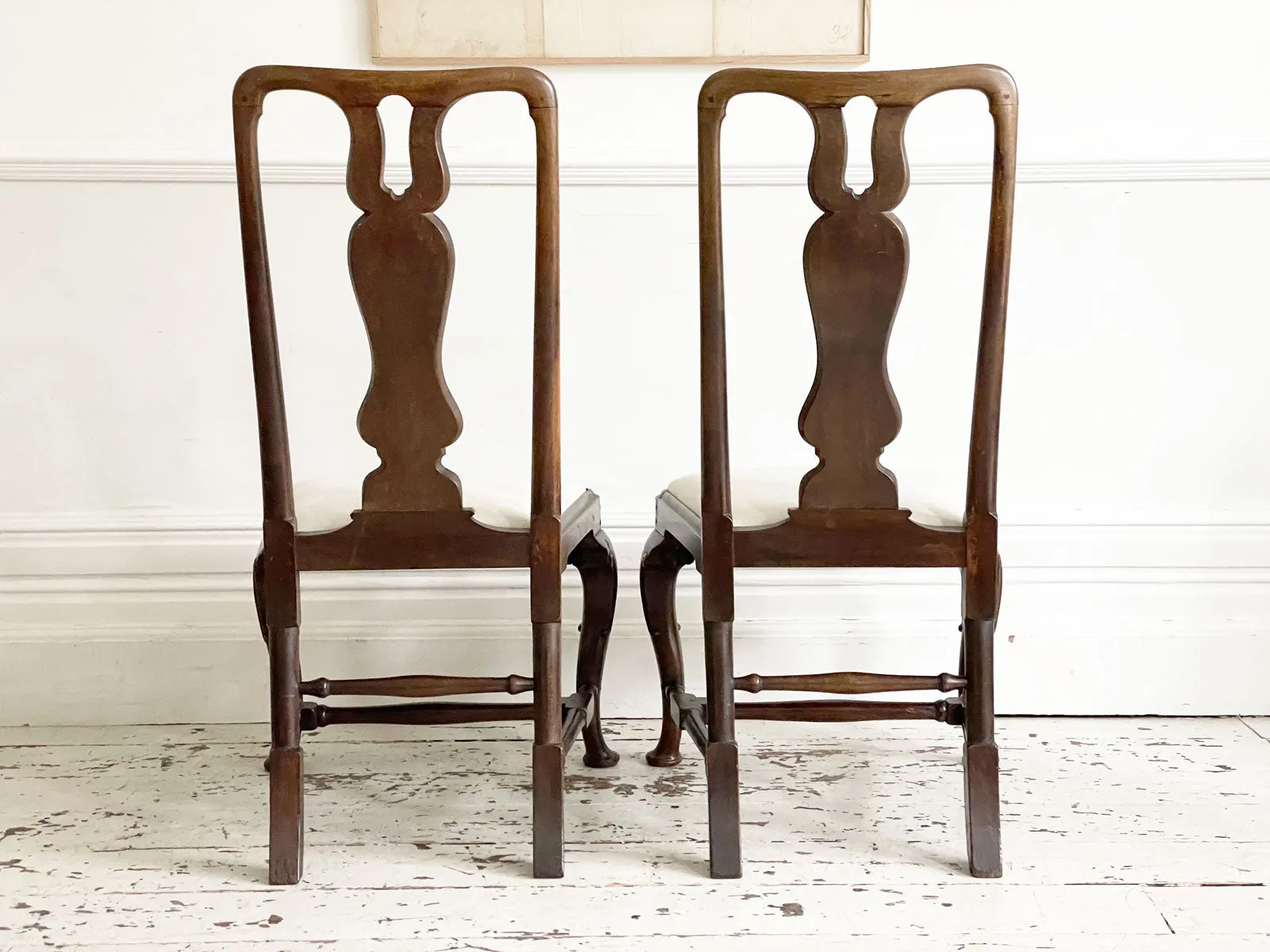 A Set of Six Georgian Walnut Dining Chairs