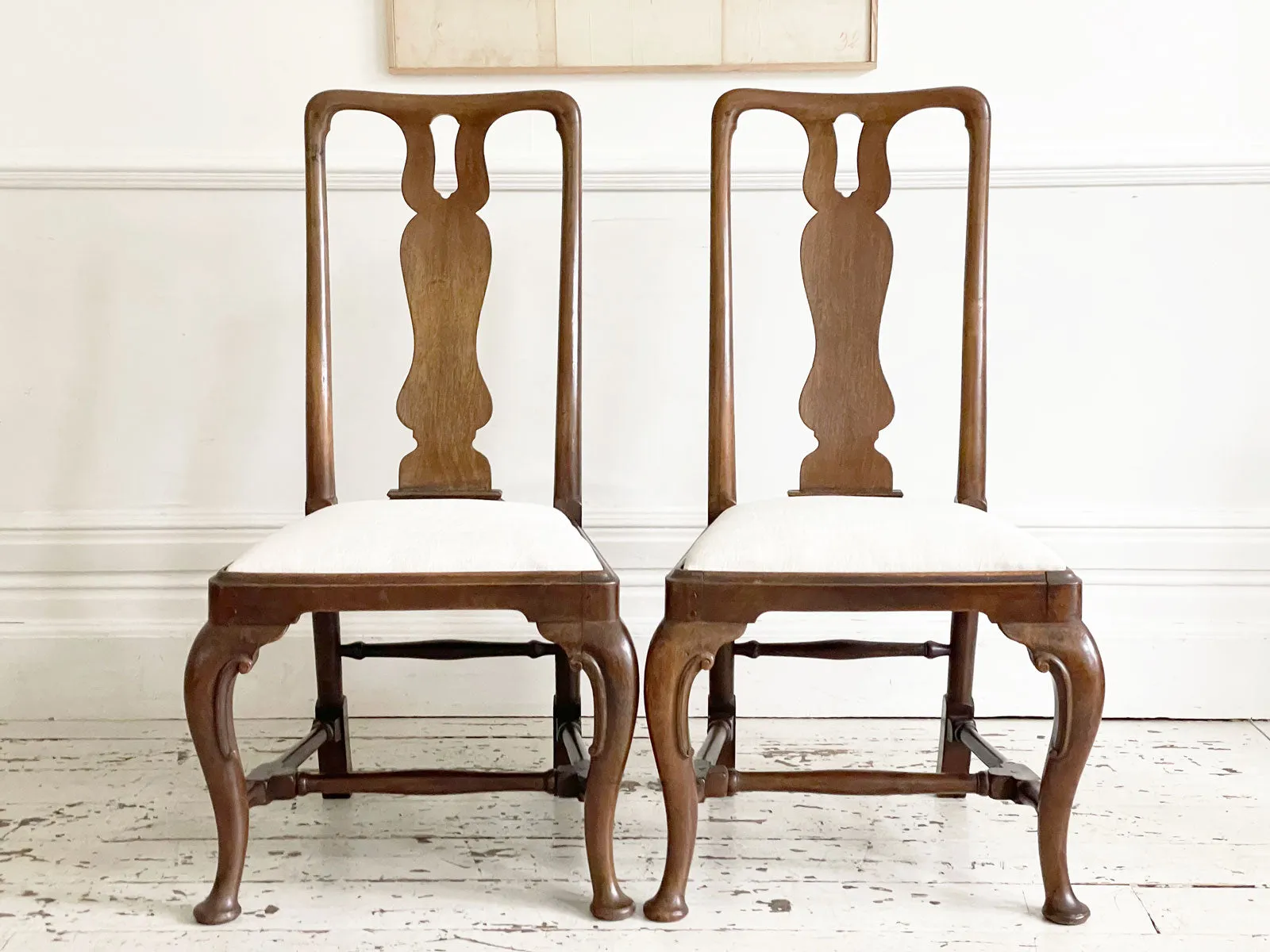 A Set of Six Georgian Walnut Dining Chairs