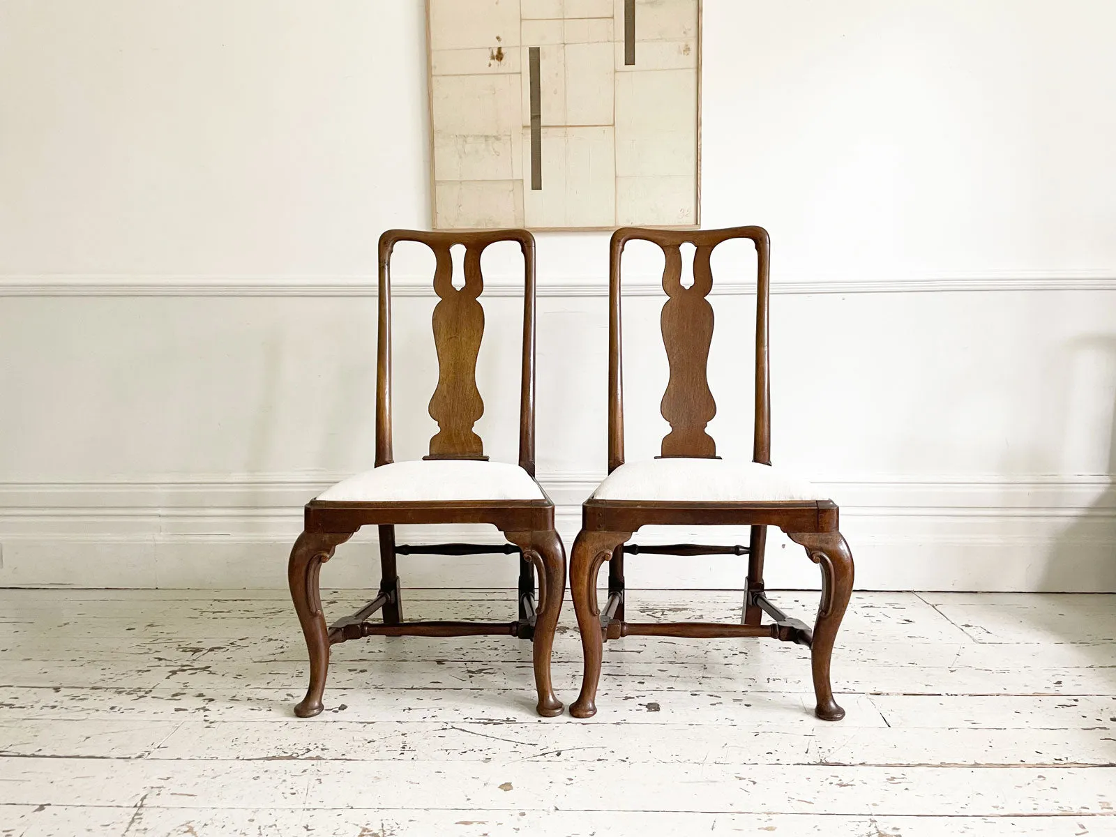 A Set of Six Georgian Walnut Dining Chairs