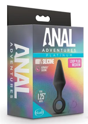 Anal Adventure Platinum Loop Plug Md