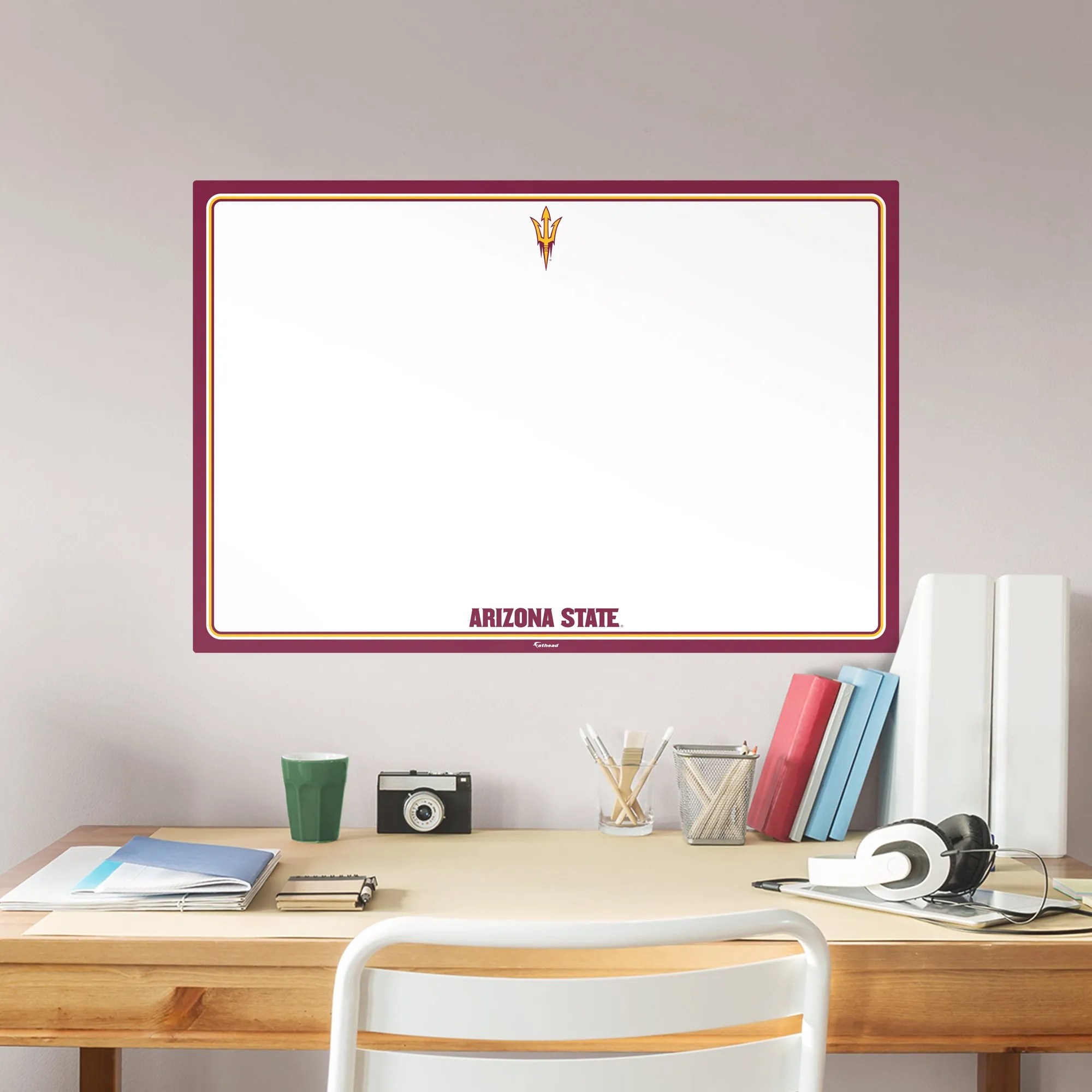 Arizona State Sun Devils: Dry Erase Whiteboard - X-Large Officially Licensed NCAA Removable Wall Decal