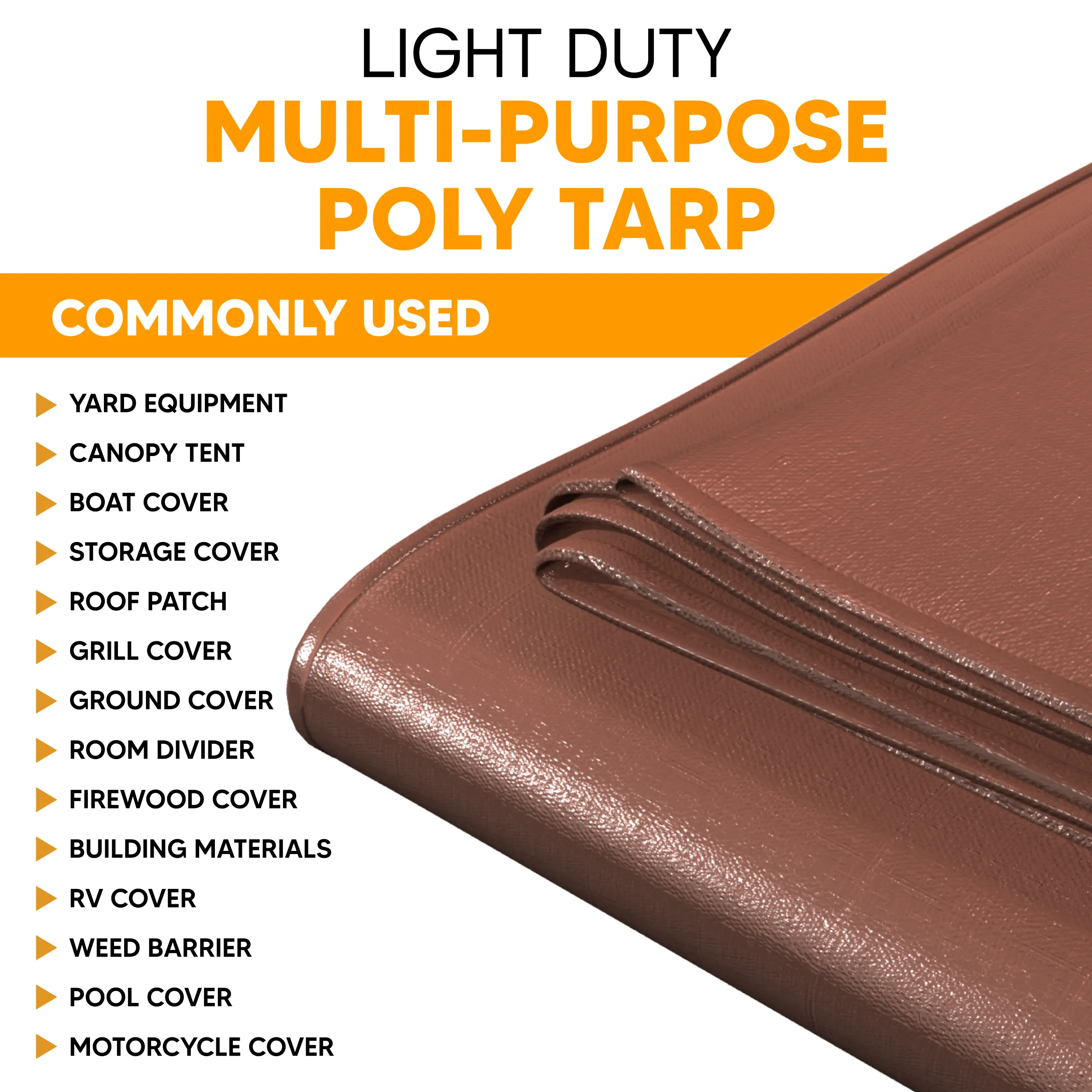 Brown Poly Tarp 5' x 7'