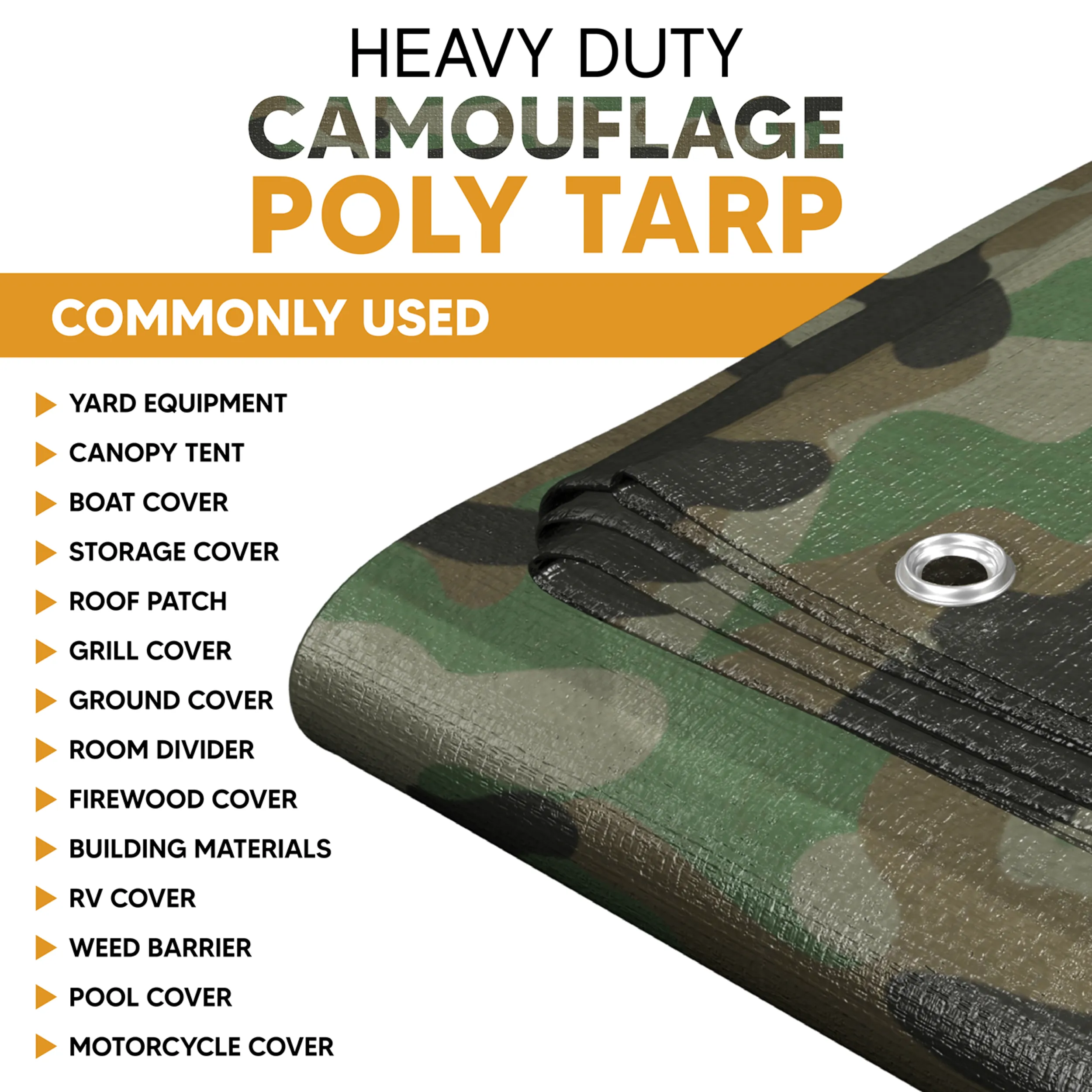 Camouflage Poly Tarp 12' x 16'