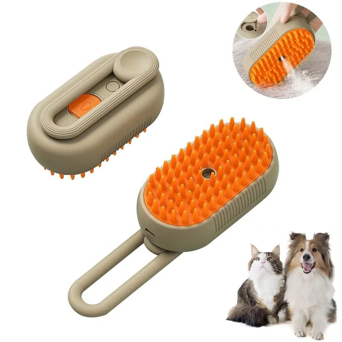 Cat Steam Brush, 3 in 1 Self Cleaning Cat