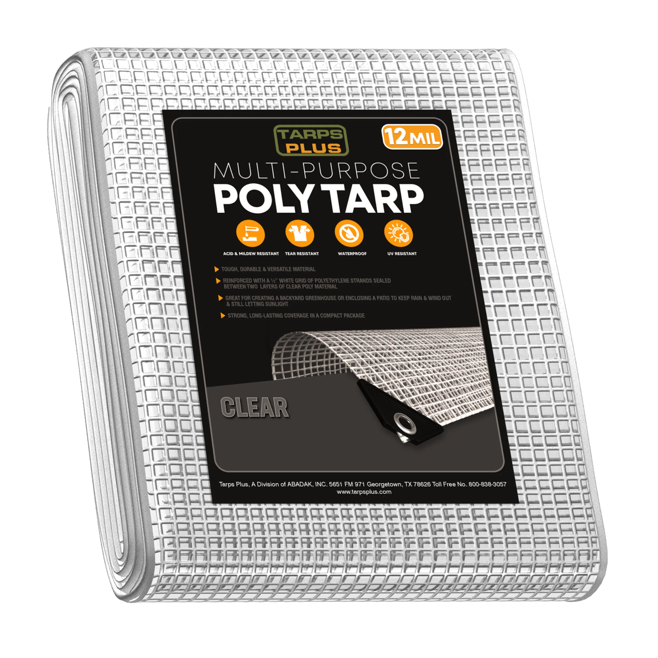 Clear Poly Tarp 16' x 20'