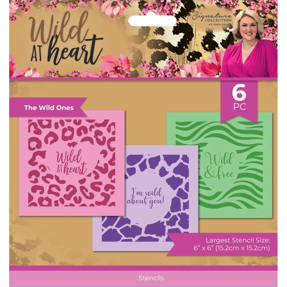 Crafter's Companion Sara Signature Wild At Heart Stencil Set The Wild Ones*