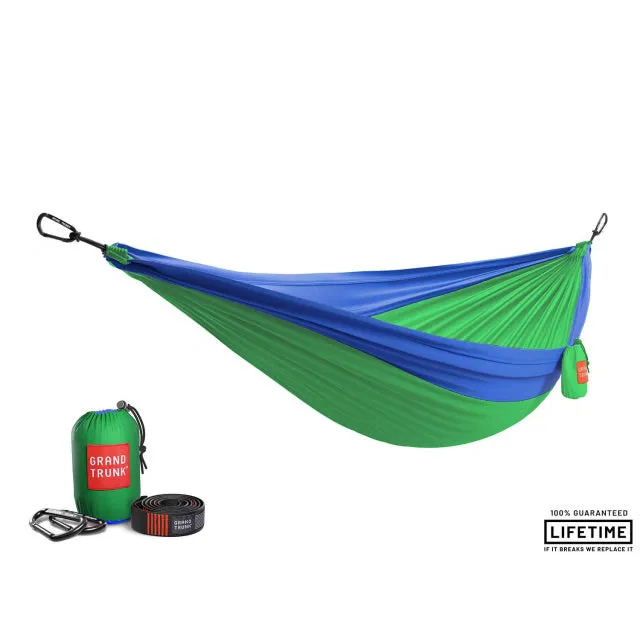 Double Deluxe Parachute Nylon Hammock W/straps