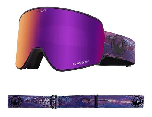 Dragon NFX2 Snow Goggles Low Bridge 2024 Chris Benchetler Sig 23 / Lumalens Purple Ion   Lumalens Amber