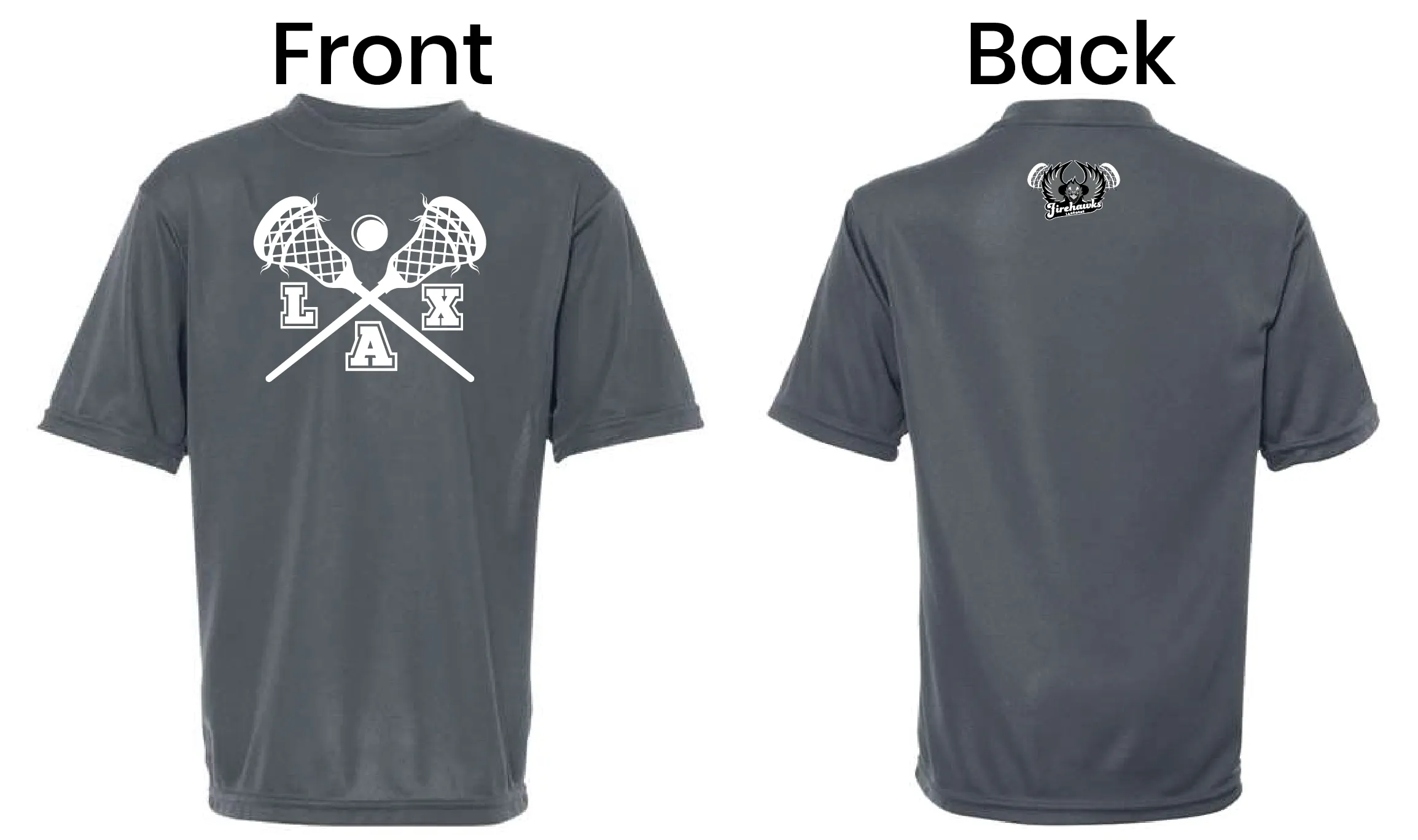 Firehawks Lacrosse - LAX Adult & Youth Wicking T-Shirt