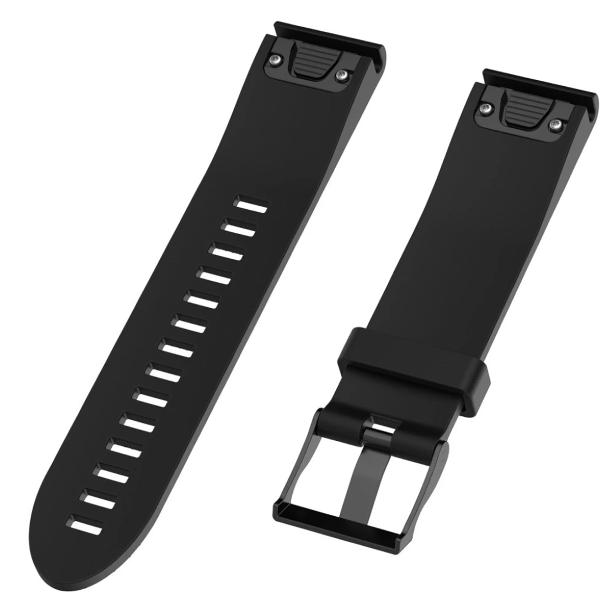 Garmin Fenix 5S textured silicone watch strap band - Black