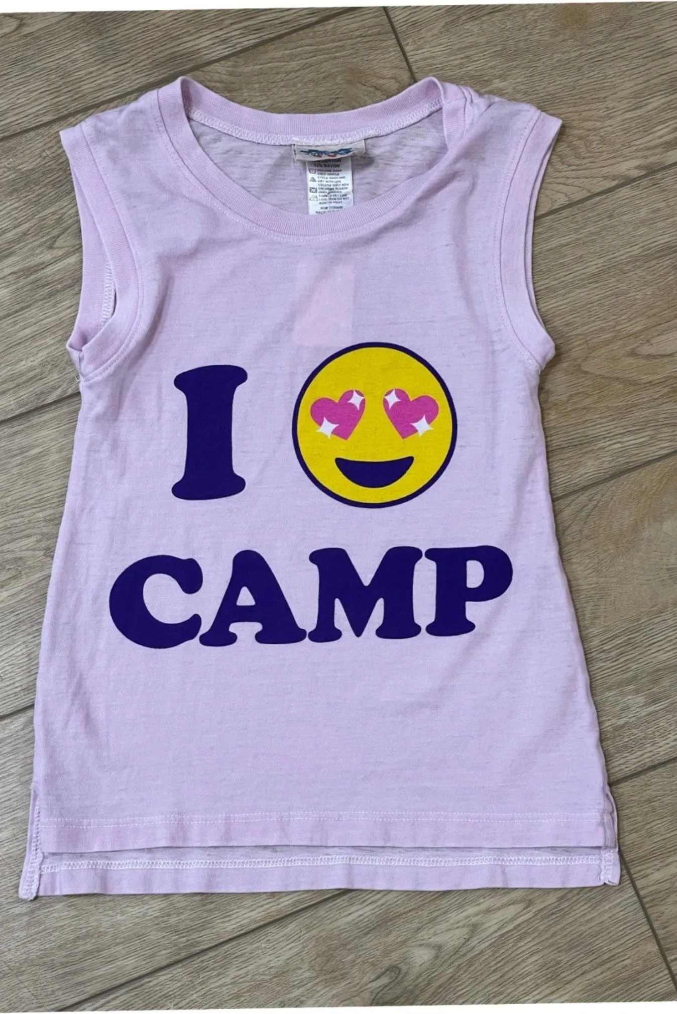 Girls I LOVE CAMP Lavender Sleeveless T-Shirt