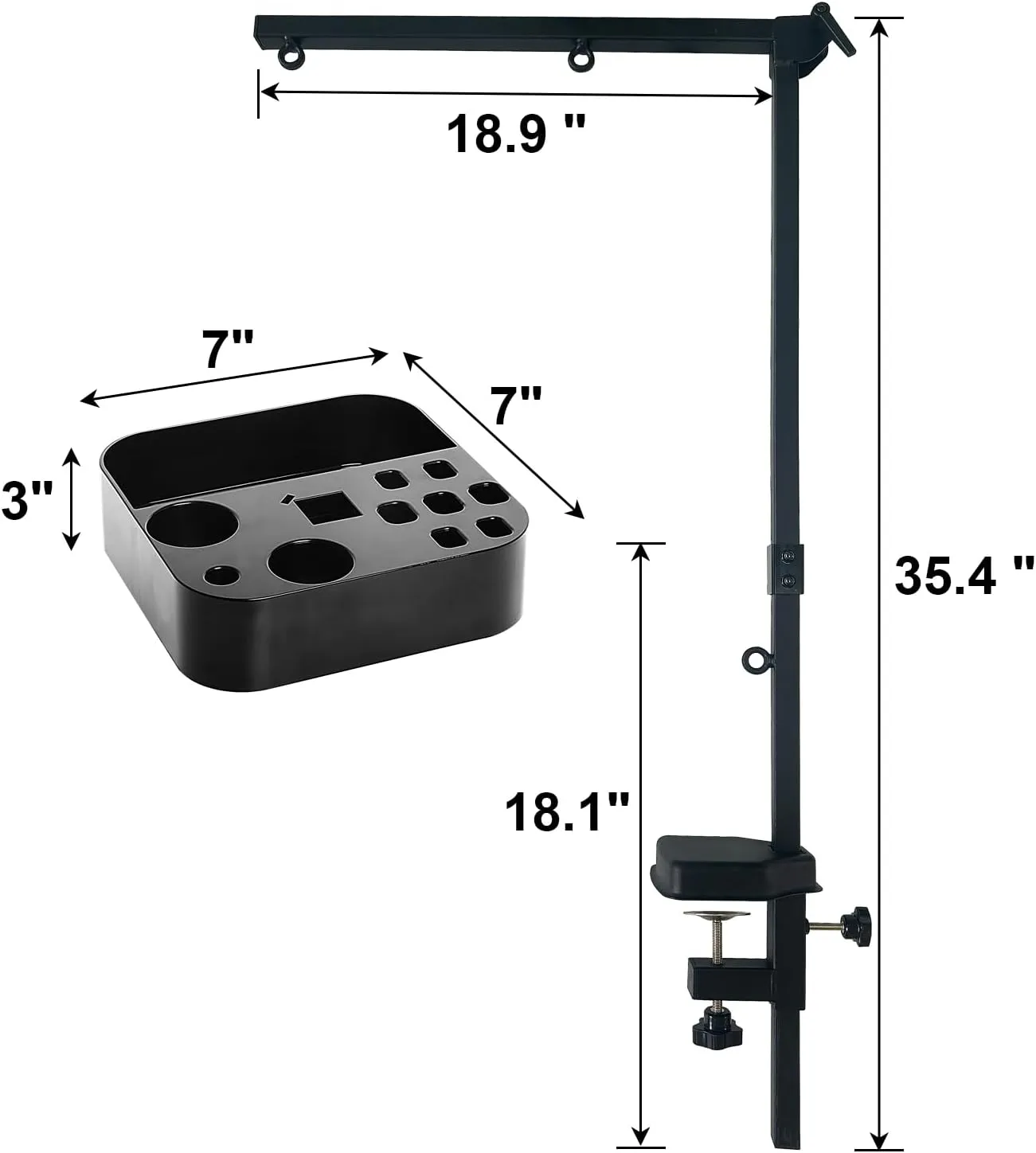 Gravitis Foldable Pet Grooming arm with clamp for Large and Small Dogs - 35 inch Height Adjustable and Free Two No Sit Haunch Holder