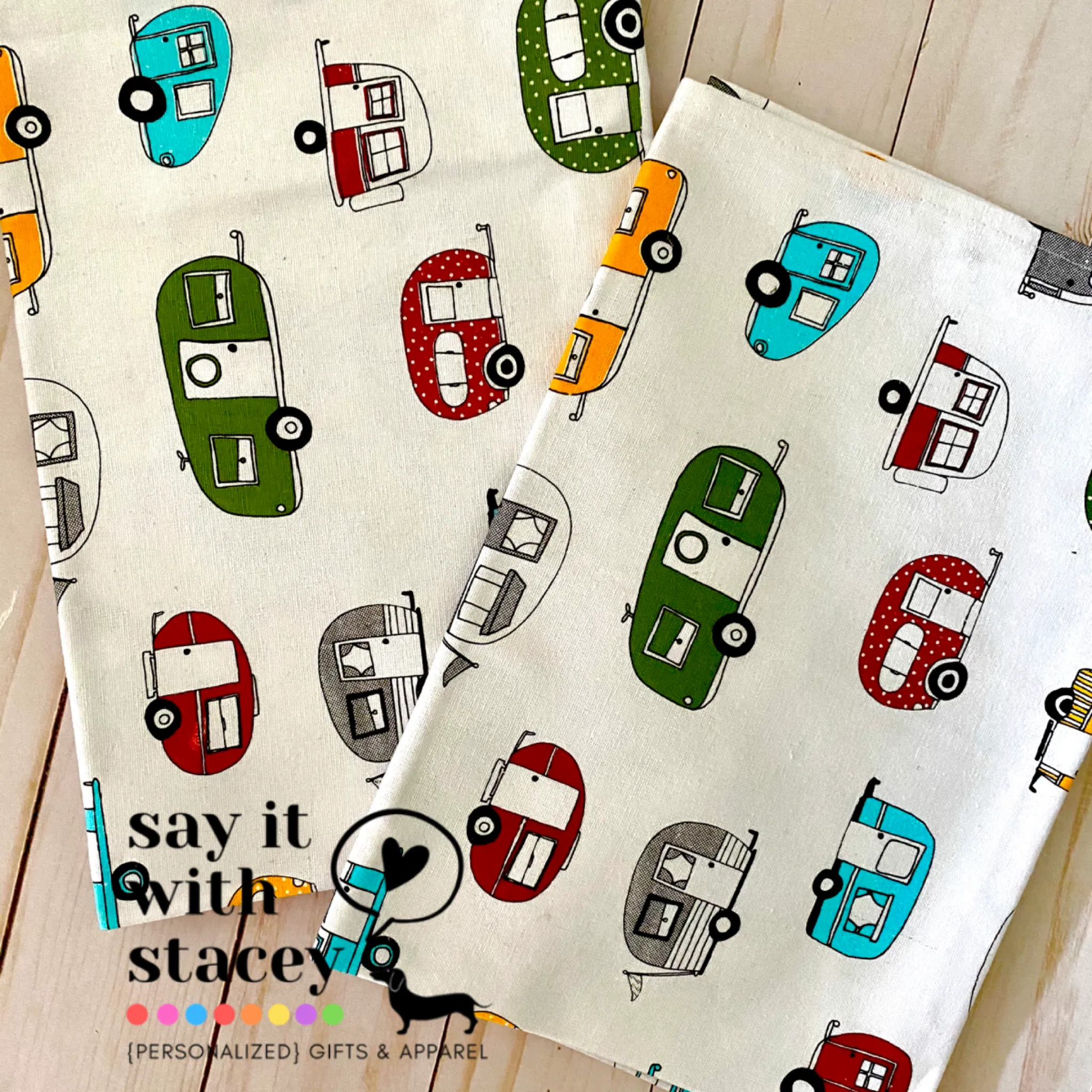 Happy Camper Tea towels