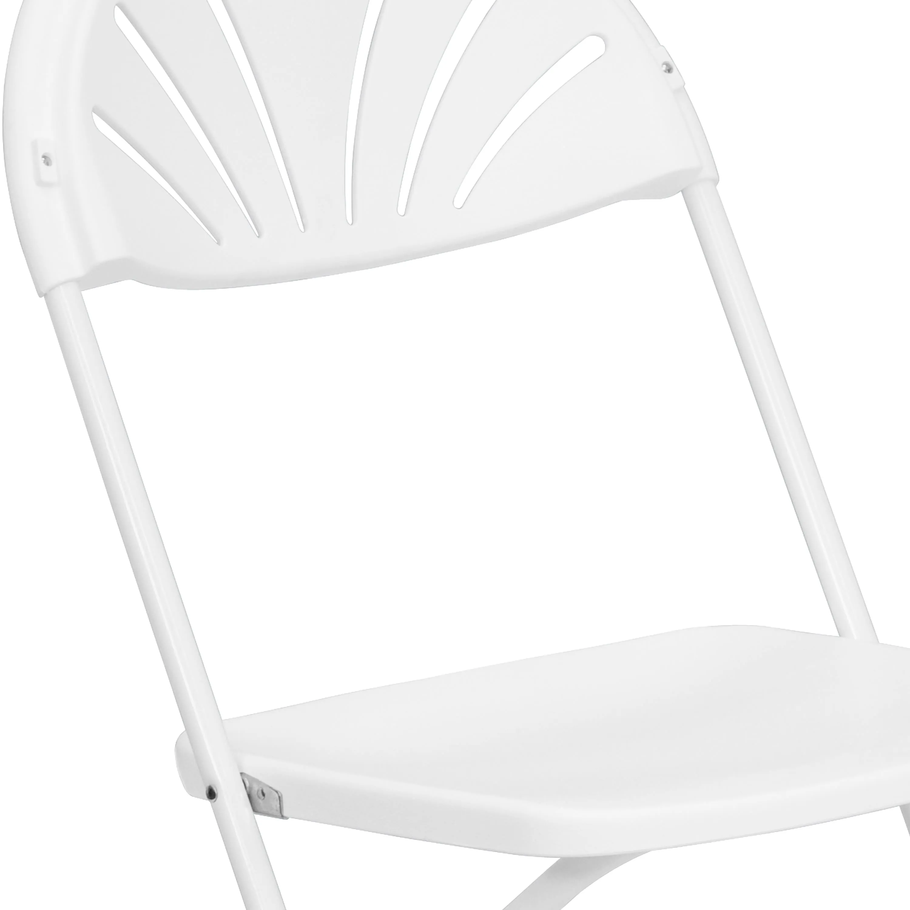 HERCULES Series 650 lb. Capacity Plastic Fan Back Folding Chair