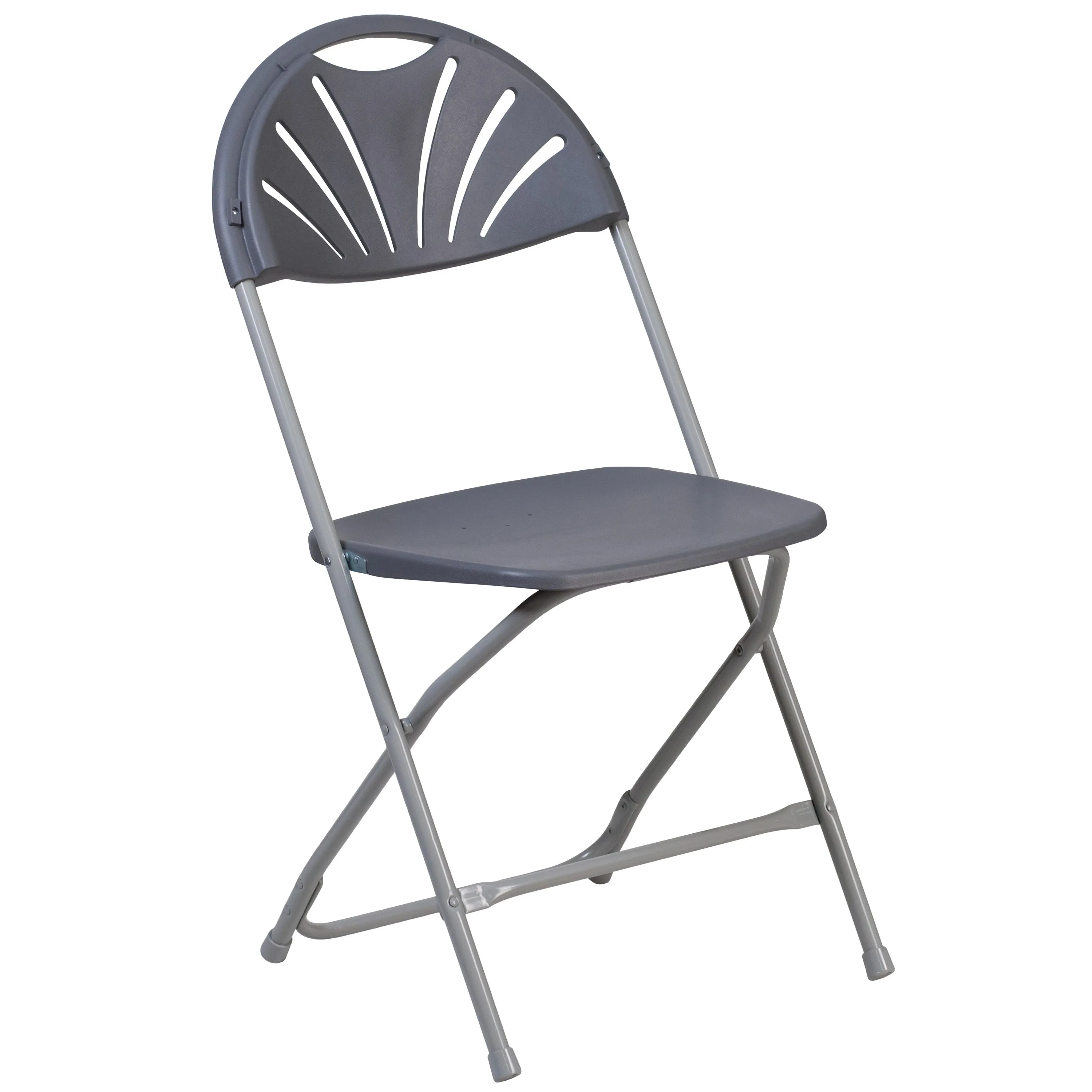 HERCULES Series 650 lb. Capacity Plastic Fan Back Folding Chair