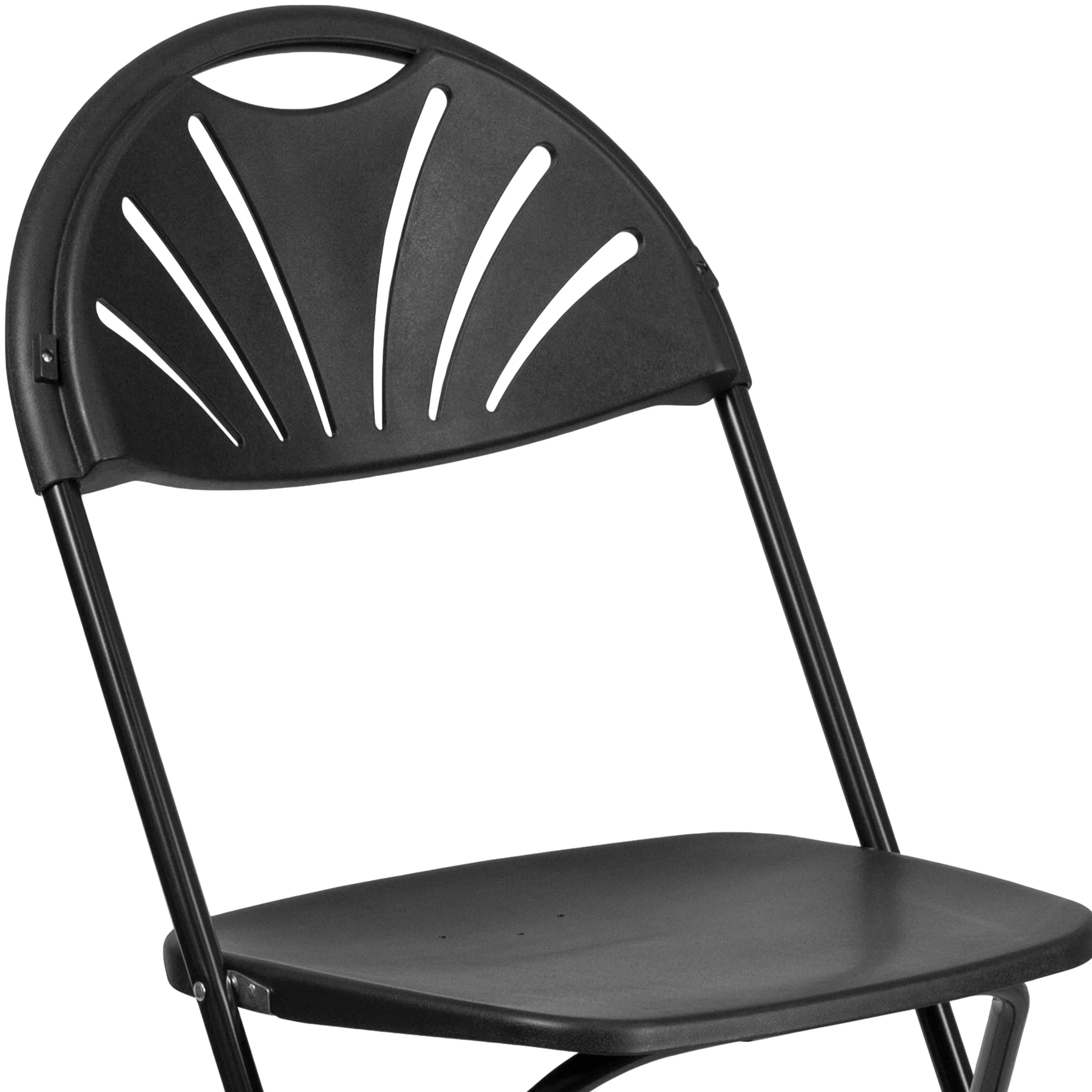 HERCULES Series 650 lb. Capacity Plastic Fan Back Folding Chair