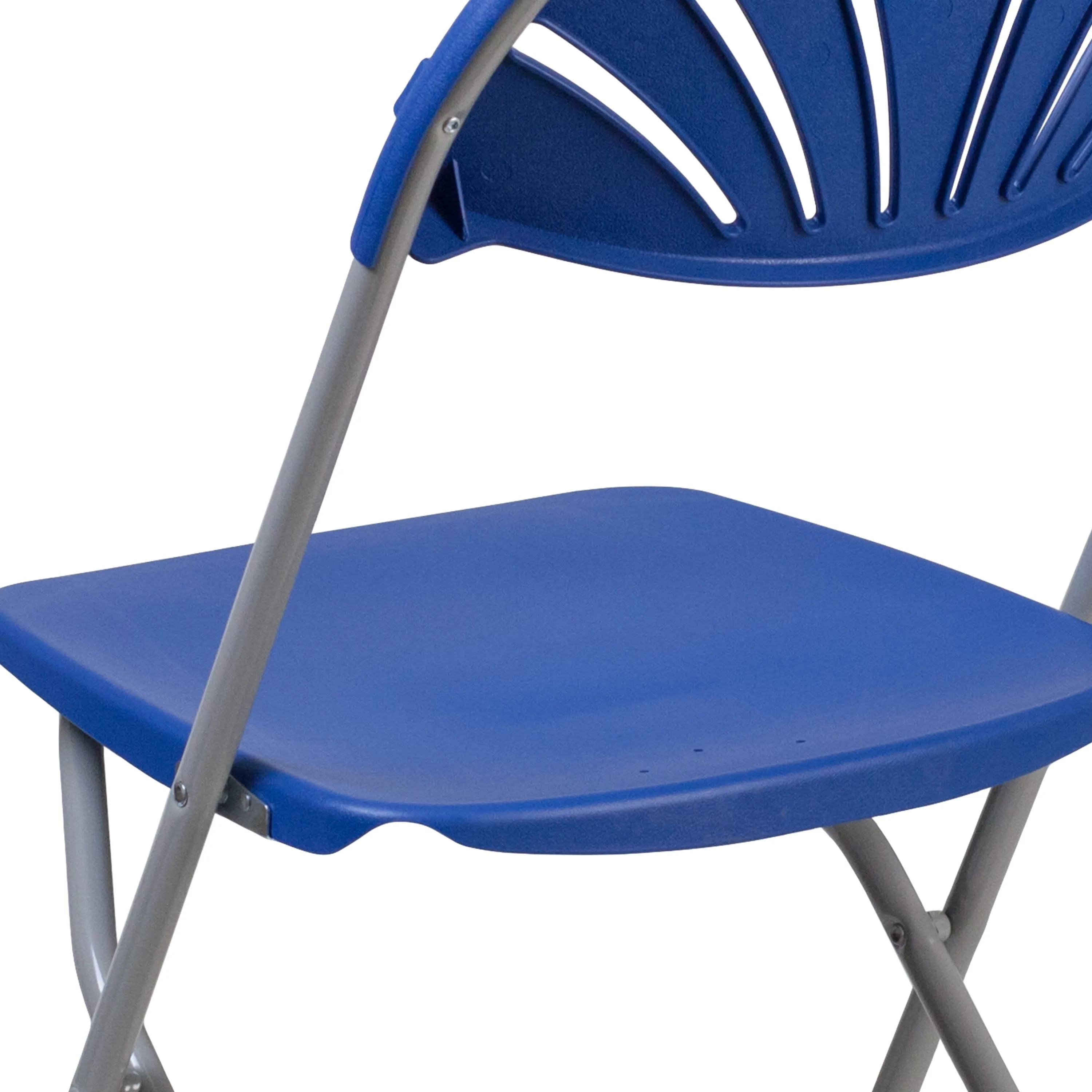 HERCULES Series 650 lb. Capacity Plastic Fan Back Folding Chair