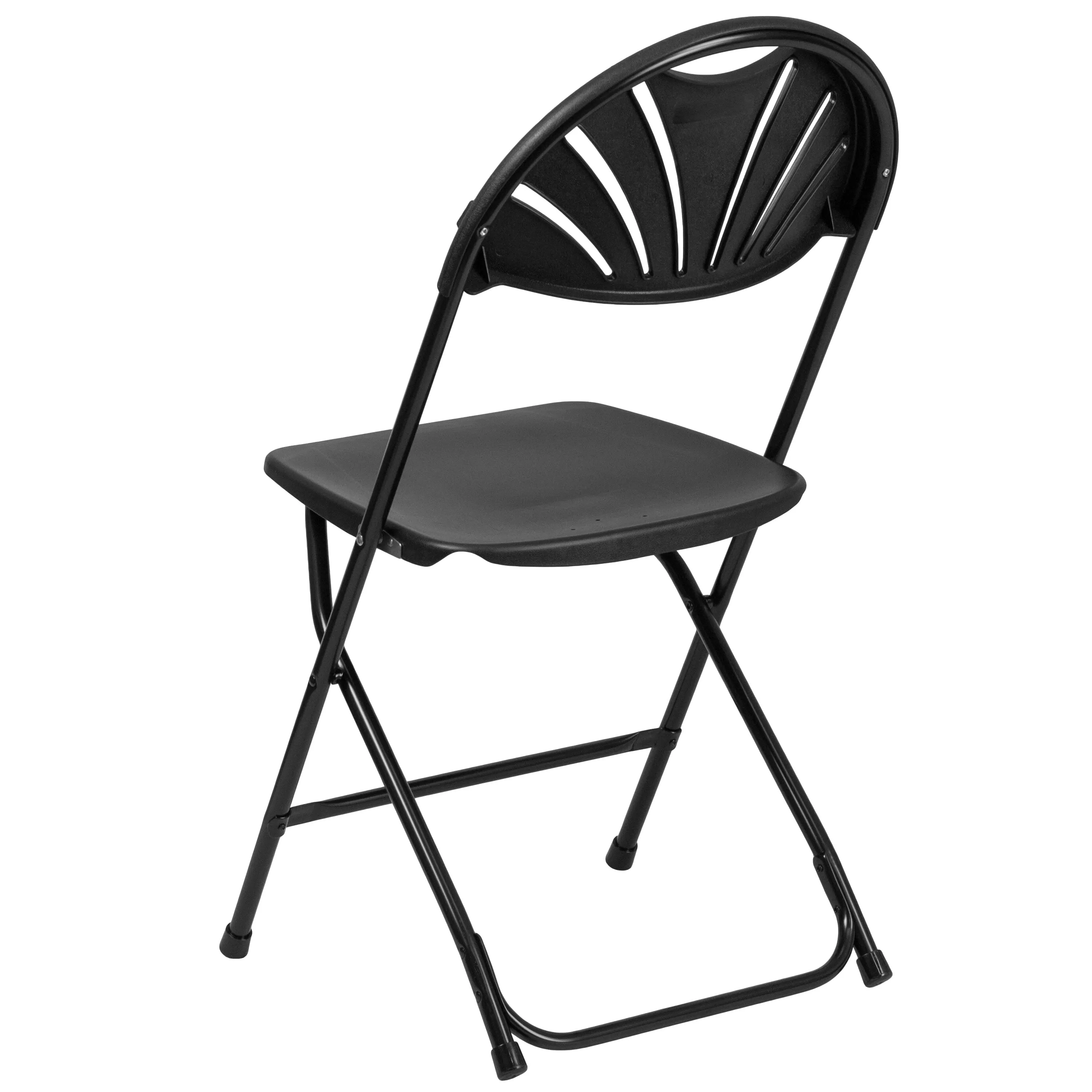 HERCULES Series 650 lb. Capacity Plastic Fan Back Folding Chair