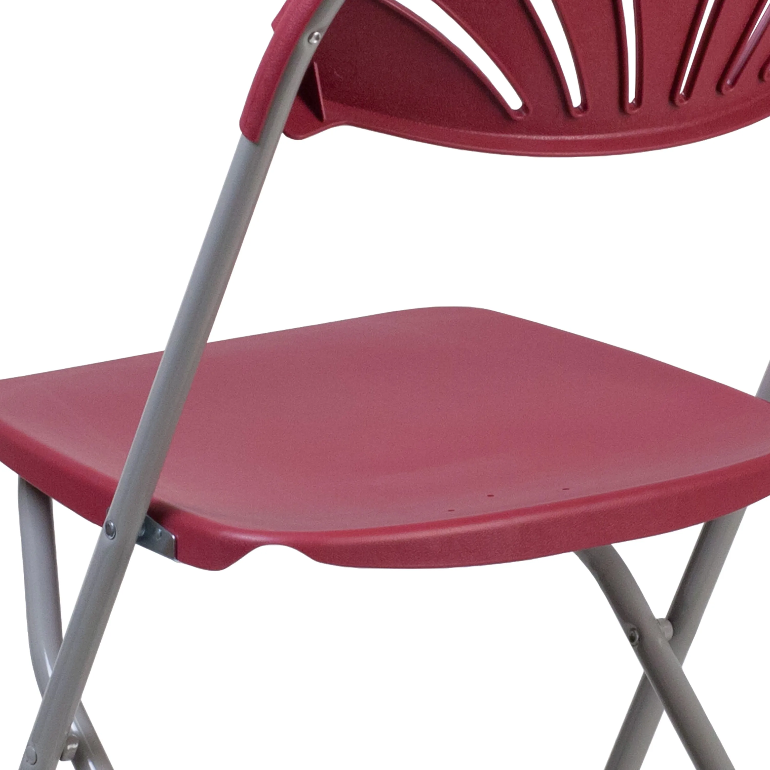 HERCULES Series 650 lb. Capacity Plastic Fan Back Folding Chair