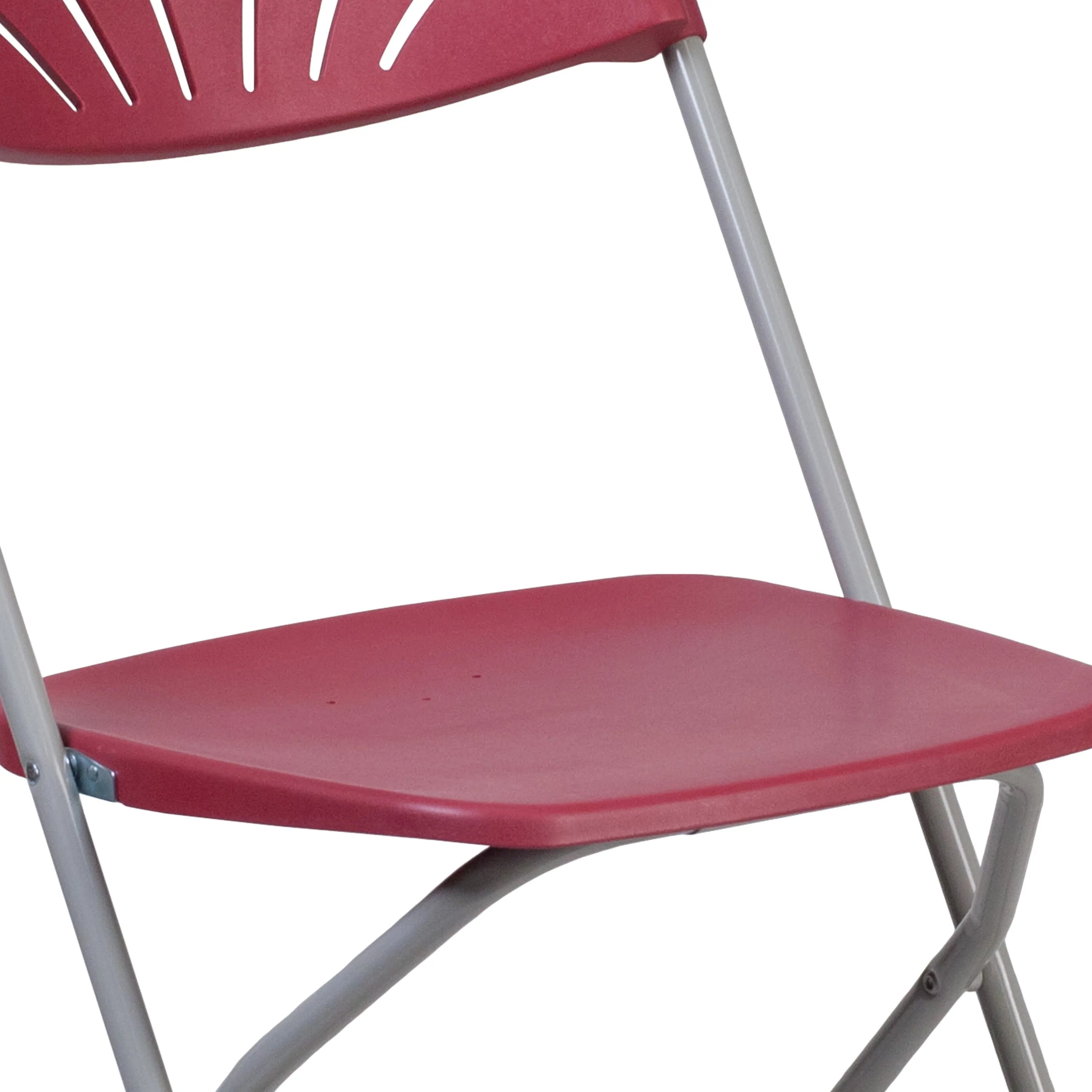 HERCULES Series 650 lb. Capacity Plastic Fan Back Folding Chair