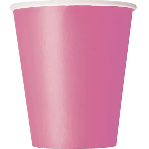 Hot Pink Paper Cups 8pk