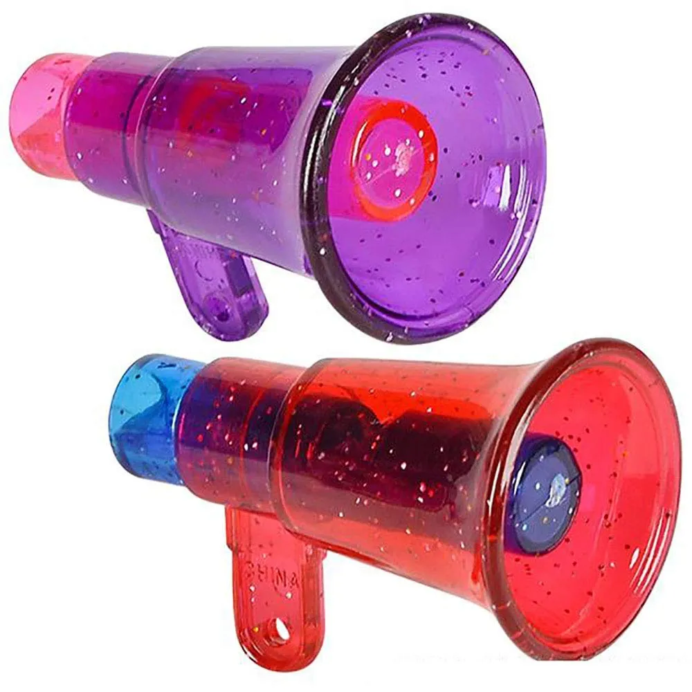 Kicko Colorful Megaphone Whistles with Glitter - 48 Pack - Multi-Colored Cheerleading