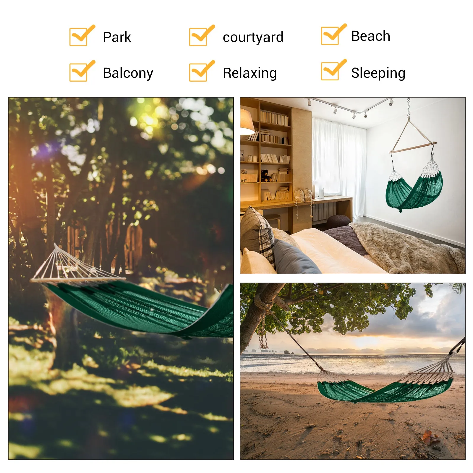 KingCamp Double Mesh Hammock with 2 Tree Straps