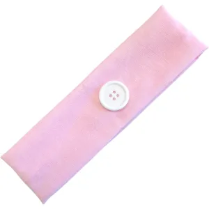 Light Pink Button Headband for Mask