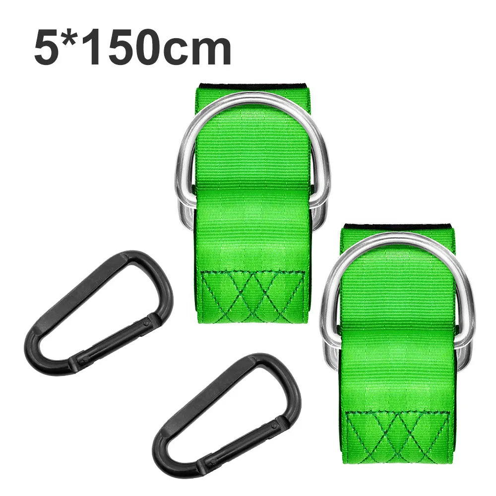 One Pair Tree Swing Hanging Kit Hammock Straps Rope Carabiner 350 KG Load Capacity OutDoor Camping Hiking Hammock Hanging Belt