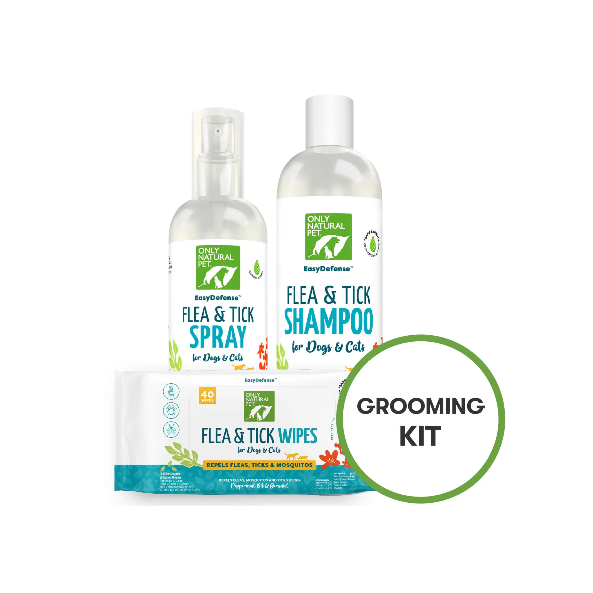 Only Natural Pet Flea & Tick Grooming Kit for Dogs & Cats