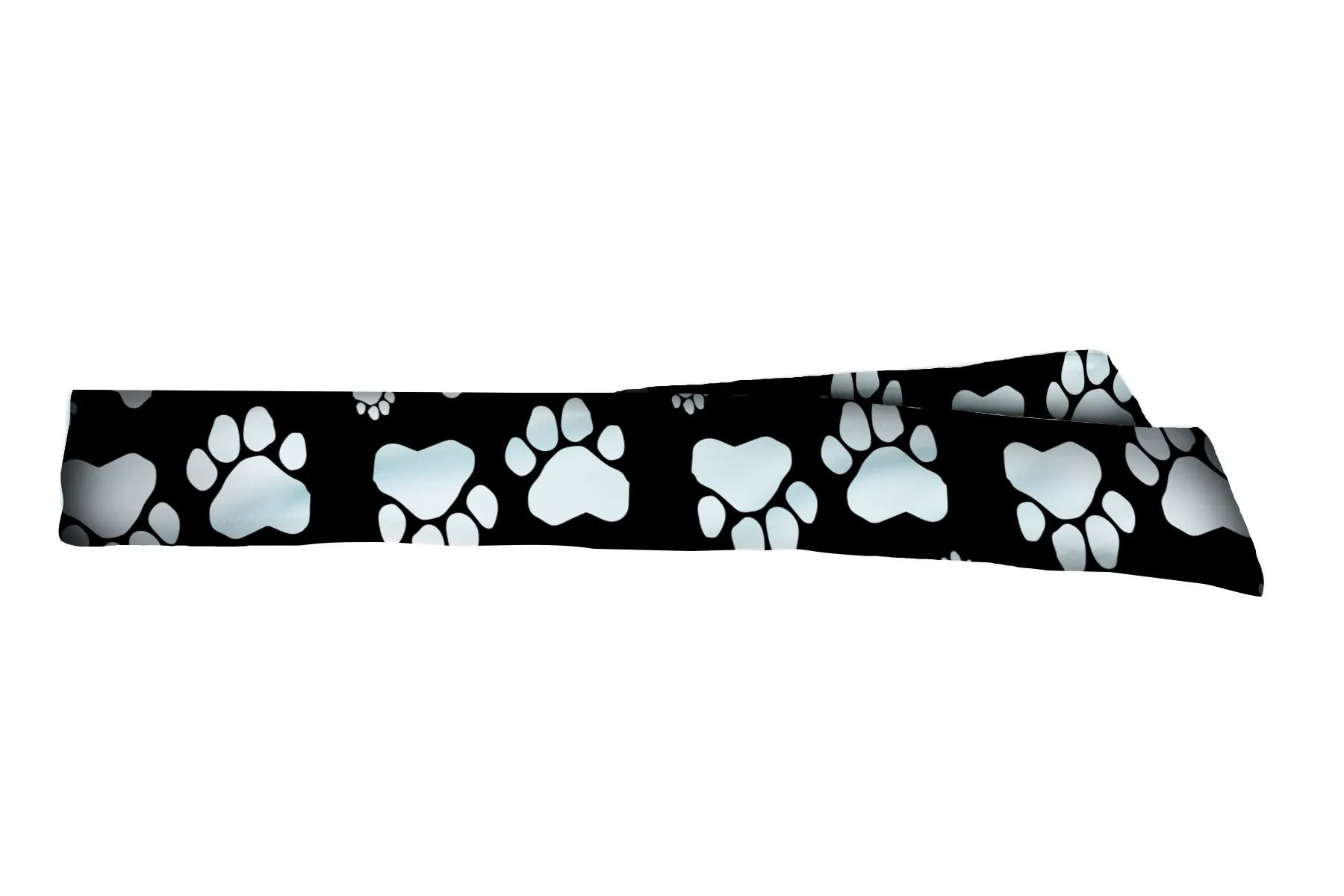 Paw Prints Black & White Head Tie (SKU 1968 HTB)