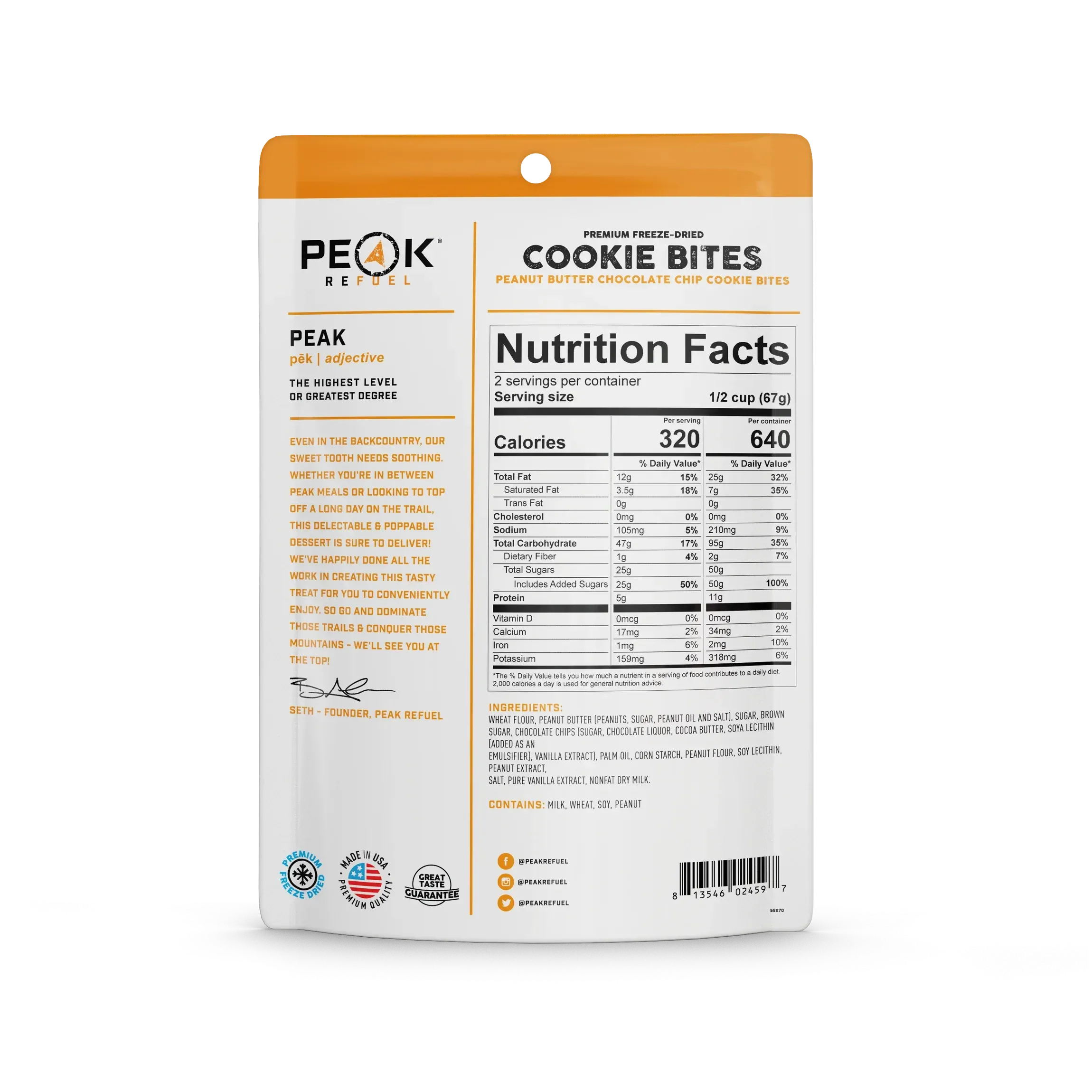 Peak Refuel Freeze-Dried Meals