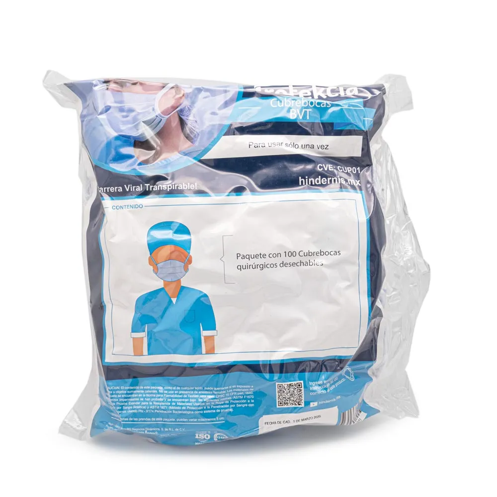 Phoenix Level 4 Blue Disposable Face Masks —  Pack of 100