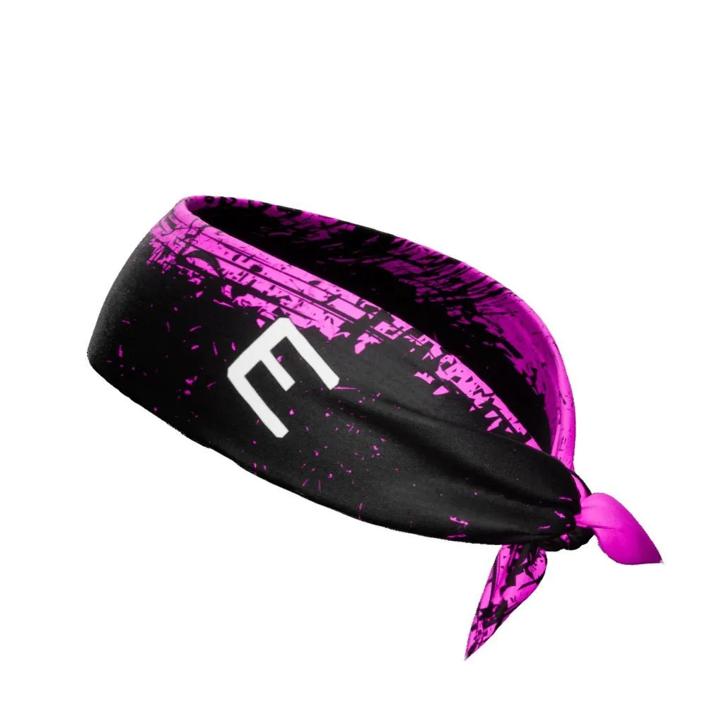 Pink Splattered Breast Cancer Tie Headband