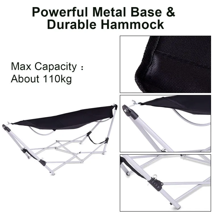 Portable Folding Steel Frame Hammock with Bag