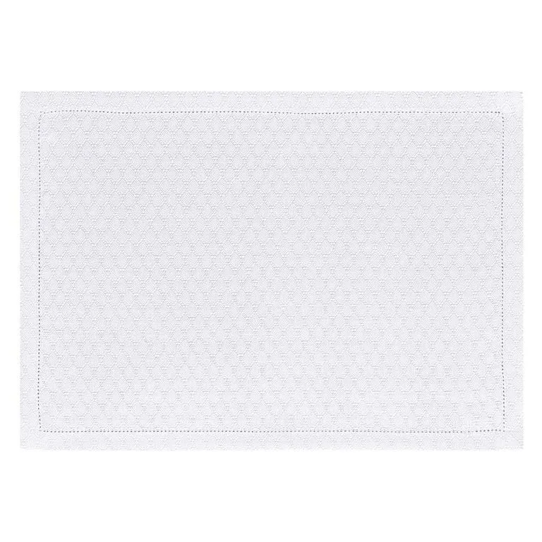 Portofino Geo White Placemats by Le Jacquard Français