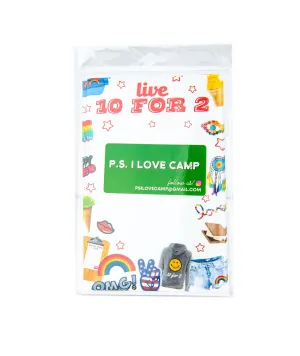 P.S. I Love Camp Pack of 8 Cards Live 10 For 2