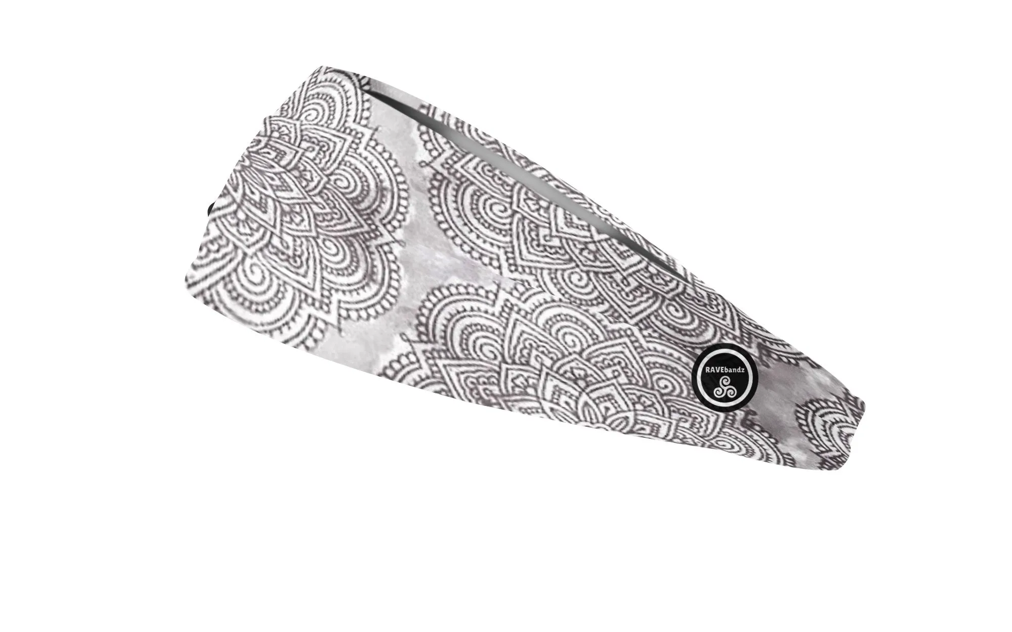 RAVEbandz The Pro - Wide Stretch Headband (Grey Savasana)