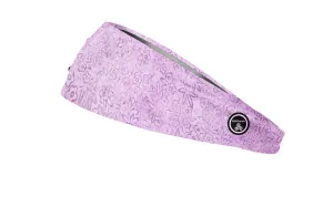 RAVEbandz The Pro - Wide Stretch Headband (Lilac Floral)