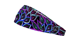 RAVEbandz The Pro - Wide Stretch Headband (Peacock Feather)