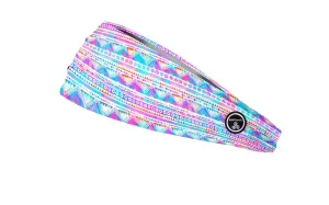 RAVEbandz The Pro - Wide Stretch Headband (Watercolor Tribal)