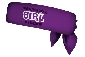 REVERSIBLE Run Like A Girl/Just High Mileage Head Tie (SKU 1377 HTB)