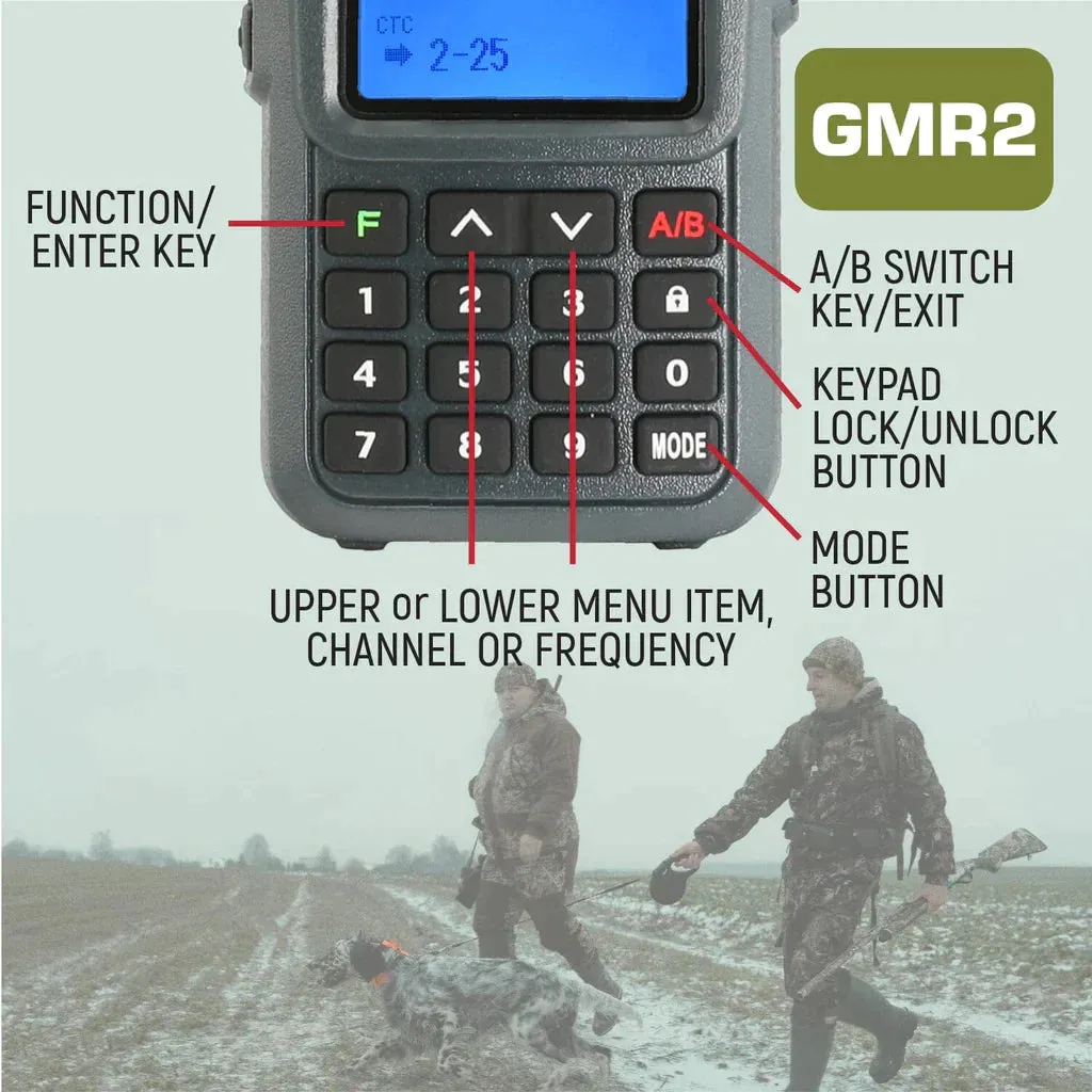 Rugged GMR2 Handheld GMRS/FRS Radios - Pair