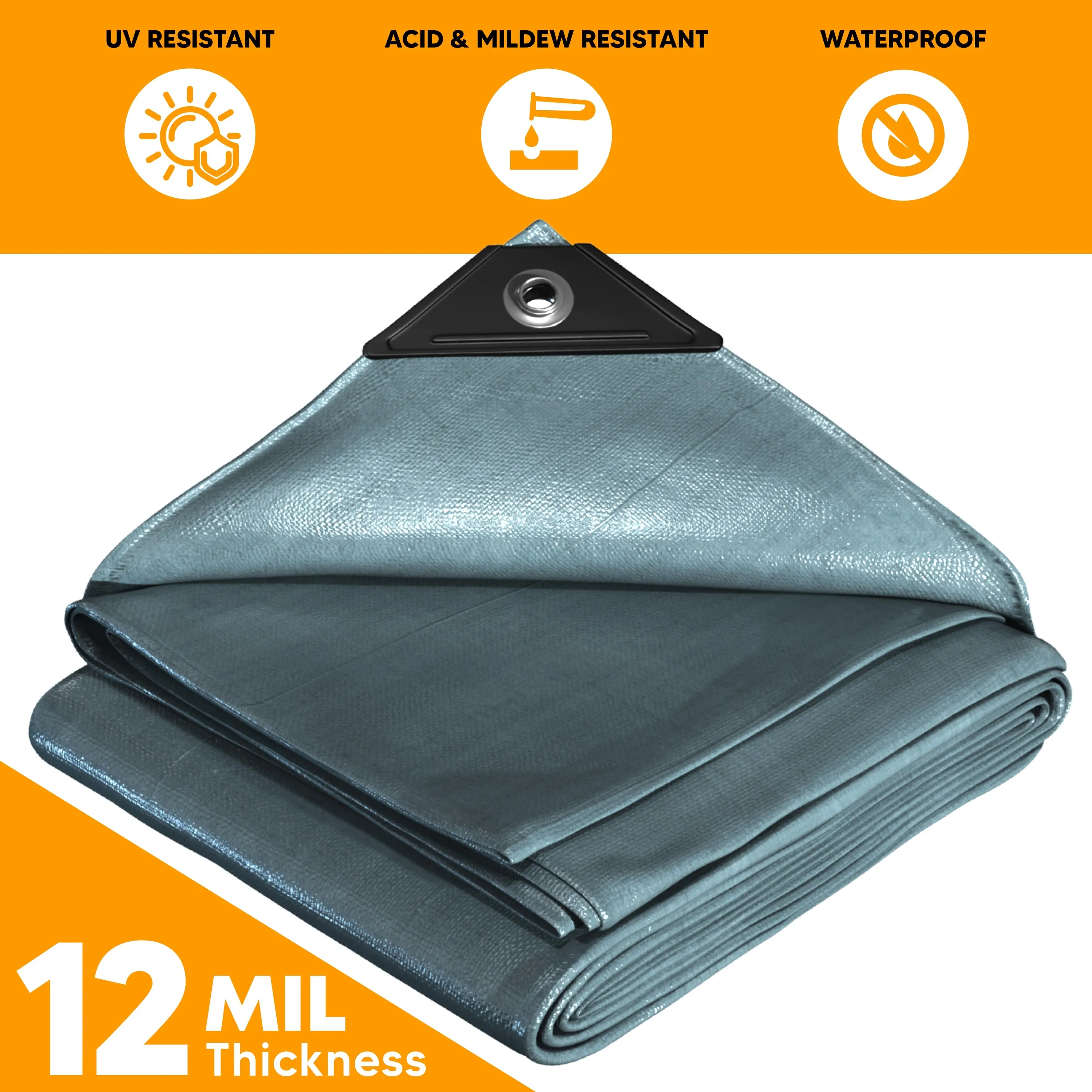 Silver Poly Tarp 16' x 30'