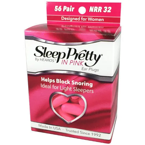 Sleep Pretty in Pink Foam Ear Plugs NRR 32 Hearing (snoring) Protection