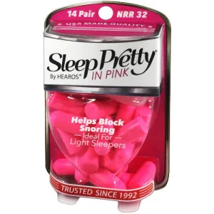 Sleep Pretty in Pink Foam Ear Plugs NRR 32 Hearing (snoring) Protection