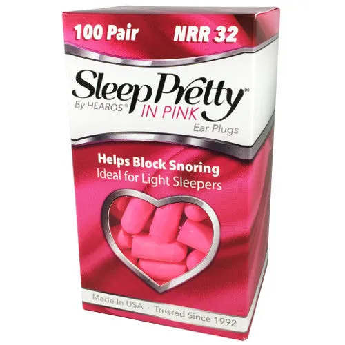 Sleep Pretty in Pink Foam Ear Plugs NRR 32 Hearing (snoring) Protection