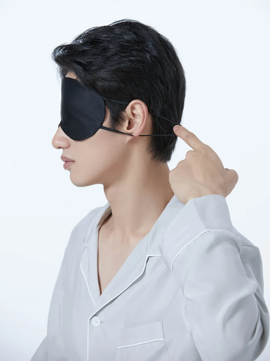 Solid Color Ultra Thin Men's Silk Sleep Mask